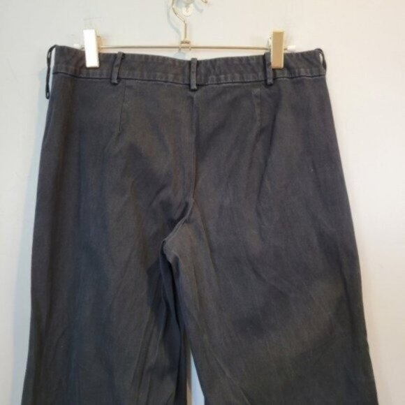 Ralph Lauren Collection Purple Label | High Rise Wide Leg Flare Pants Black - Picture 7 of 9